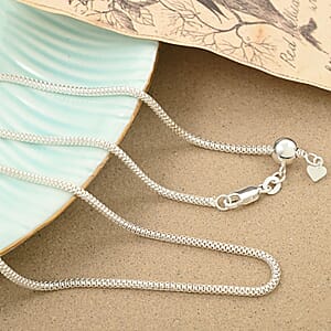 Sterling Silver Diamond-Cut Coryana Necklace 24 Inches 10 Grams