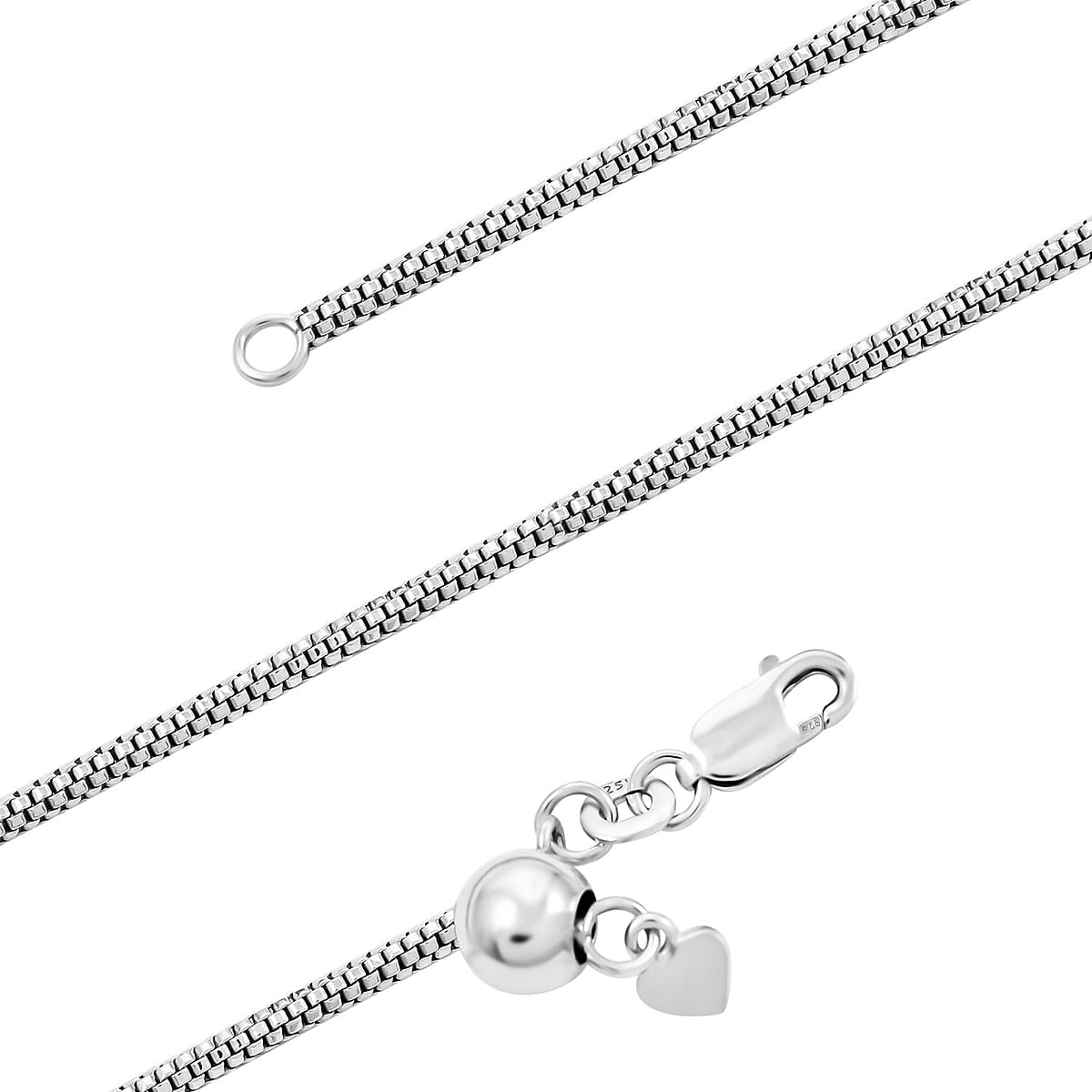 Rhodium Over Sterling Silver Diamond-Cut Coryana Necklace 24 Inches 10 Grams image number 2