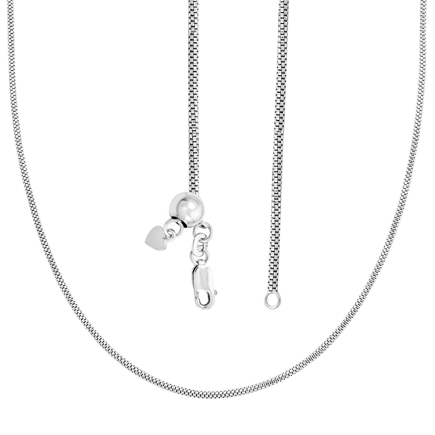 Rhodium Over Sterling Silver Diamond-Cut Coryana Necklace 24 Inches 10 Grams