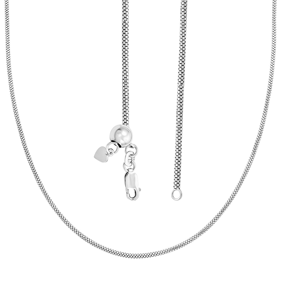 Rhodium Over Sterling Silver Diamond-Cut Coryana Necklace 24 Inches 10 Grams image number 3