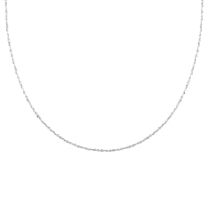 Italian Sterling Silver Twisted Necklace 18-24 Inches 4 Grams