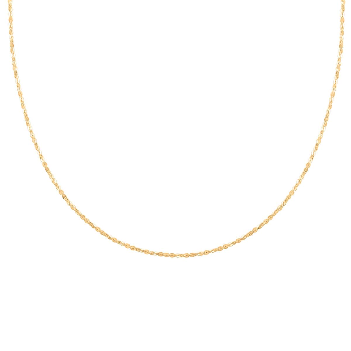 Italian 14K Yellow Gold Over Sterling Silver Twisted Necklace 18-24 Inches 4 Grams image number 0