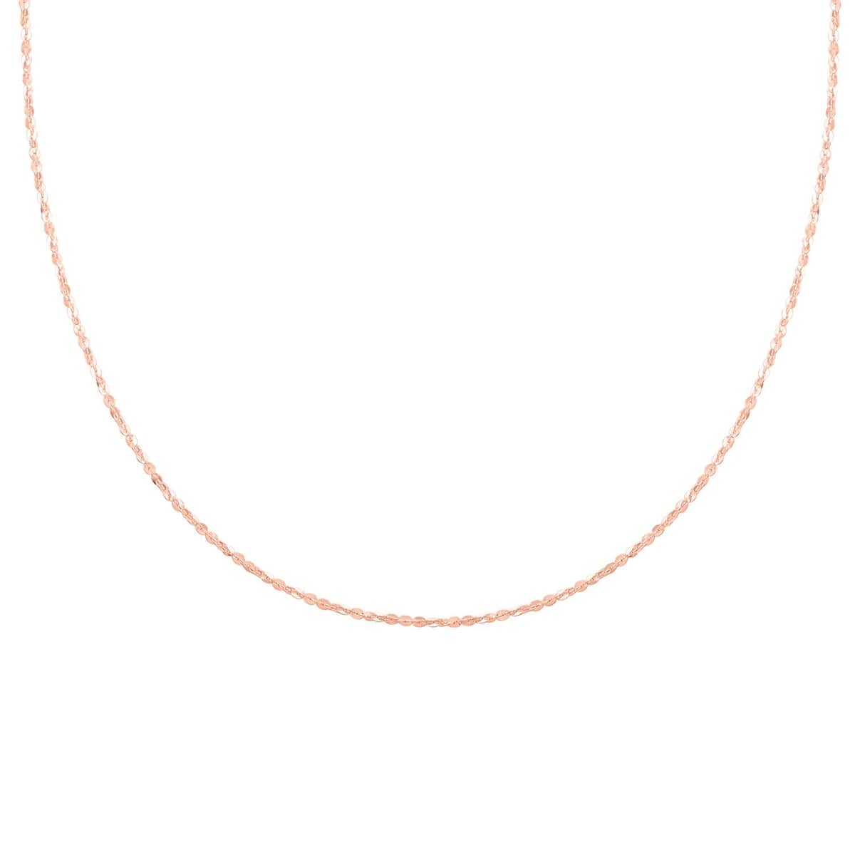 Italian 14K Rose Gold Over Sterling Silver Twisted Necklace 18-24 Inches 4 Grams image number 0