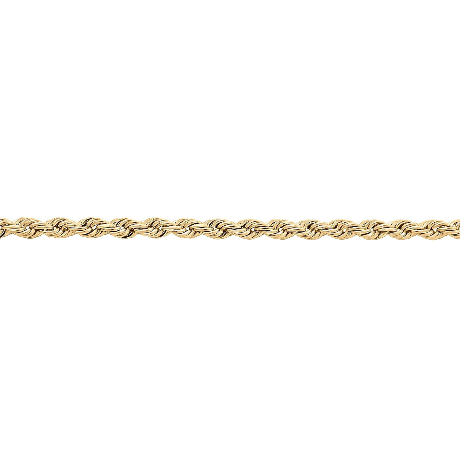 10K Yellow Gold 2.1mm Quint Rope Bracelet (7.00 In) 1.20 Grams