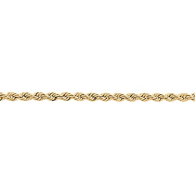 10K Yellow Gold 2.1mm Quint Rope Bracelet (7.00 In) 1.20 Grams