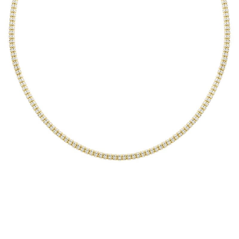 10K Yellow, White Gold 3.5mm Diamond-Cut Cylinder Chain Necklace 24 Inches 22.50 Grams