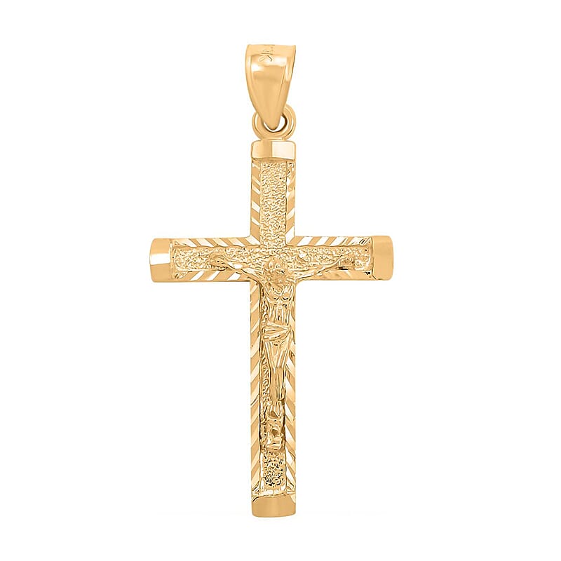 Made in America 10K Yellow Gold Crucifix Pendant 3.50 Grams