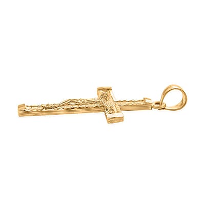 Made in America 10K Yellow Gold Crucifix Pendant 3.50 Grams
