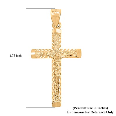 Made in America 10K Yellow Gold Crucifix Pendant 3.50 Grams