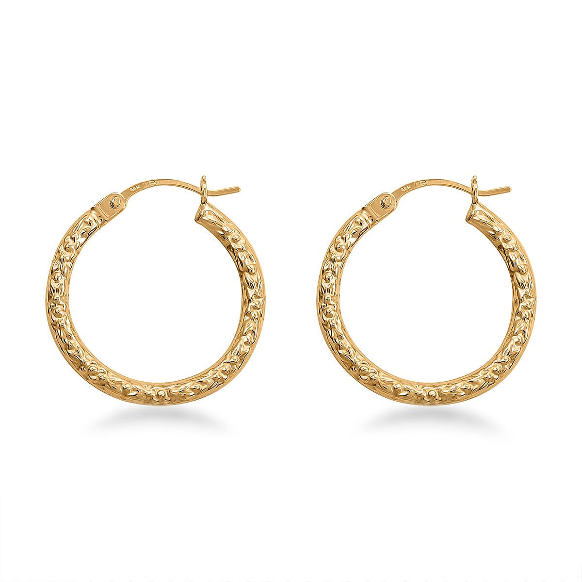 14K Yellow Gold Hoop Earrings 0.50 Grams image number 3