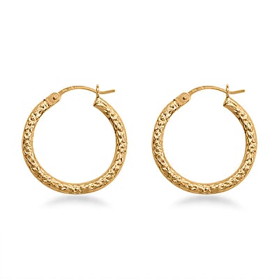 14K Yellow Gold Hoop Earrings 0.50 Grams