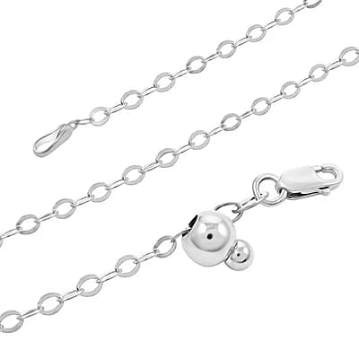 Sterling Silver Adjustable Link Chain Necklace 24 Inches 2.80 Grams