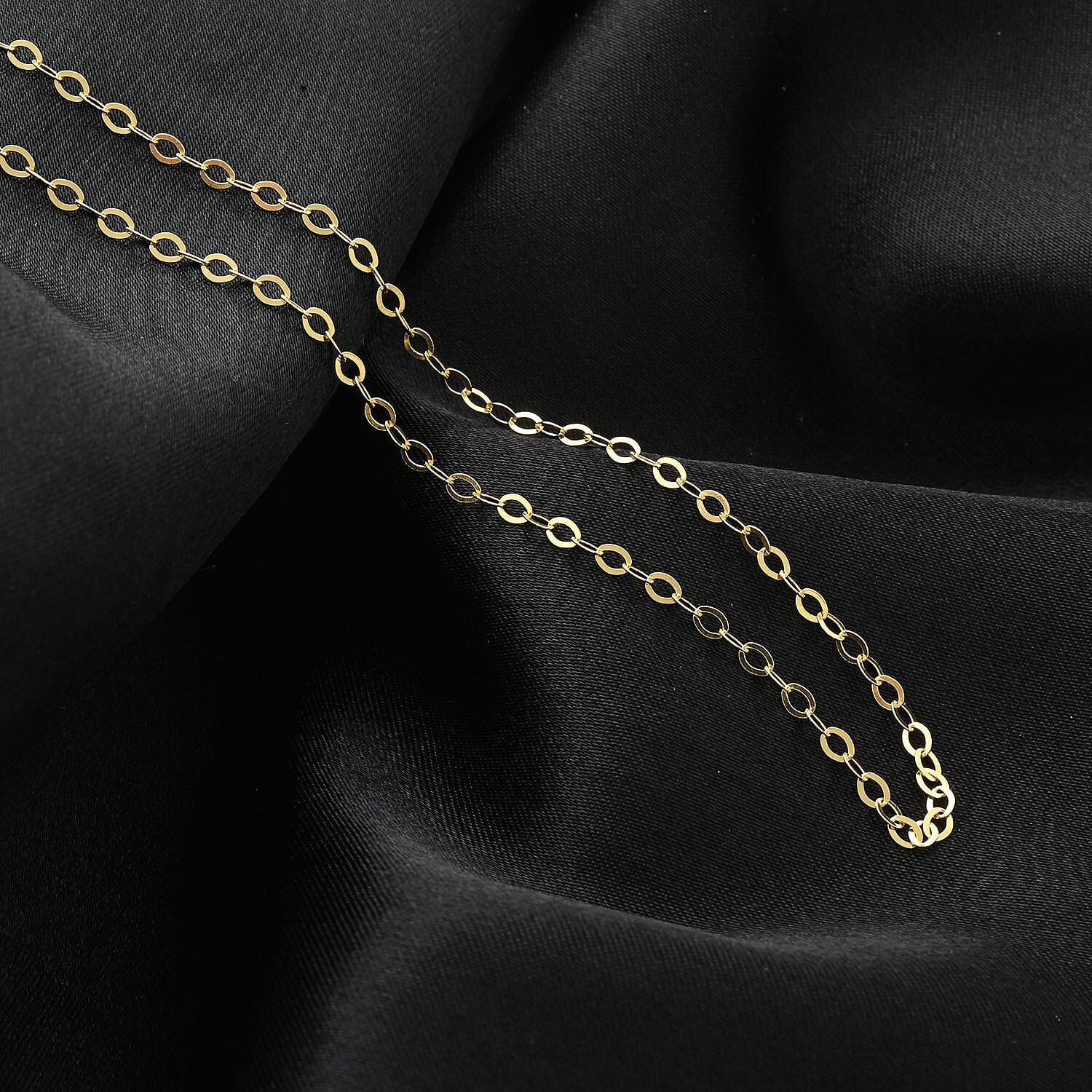 14K Yellow Gold Over Sterling Silver Adjustable Link Chain Necklace 24 Inches 2.80 Grams