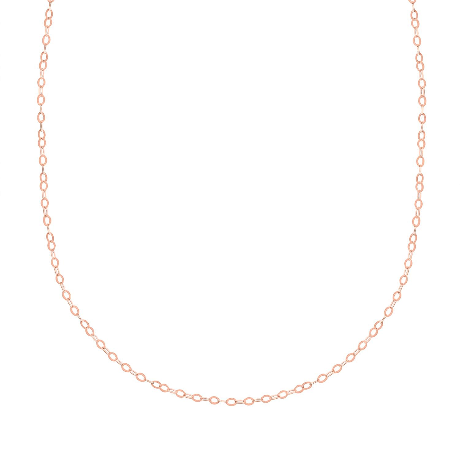 14K Rose Gold Over Sterling Silver Adjustable Link Chain Necklace 24 Inches 2.80 Grams