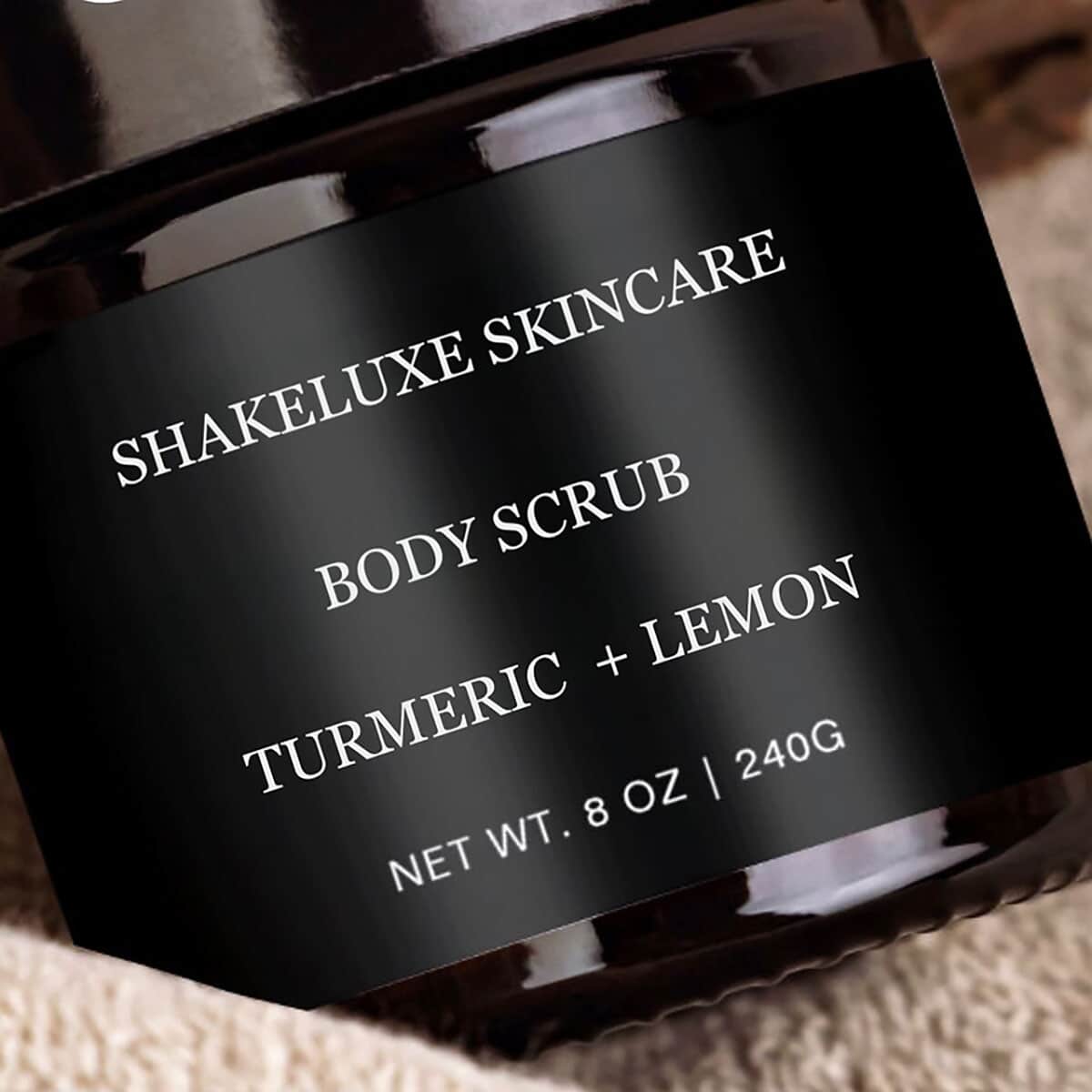 ShakeLuxe Turmeric & Lemon Body Scrub 8 oz image number 0