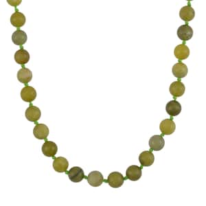 Connemara Marble Beaded Necklace 18-20 Inches in Stainless Steel 300.00 ctw