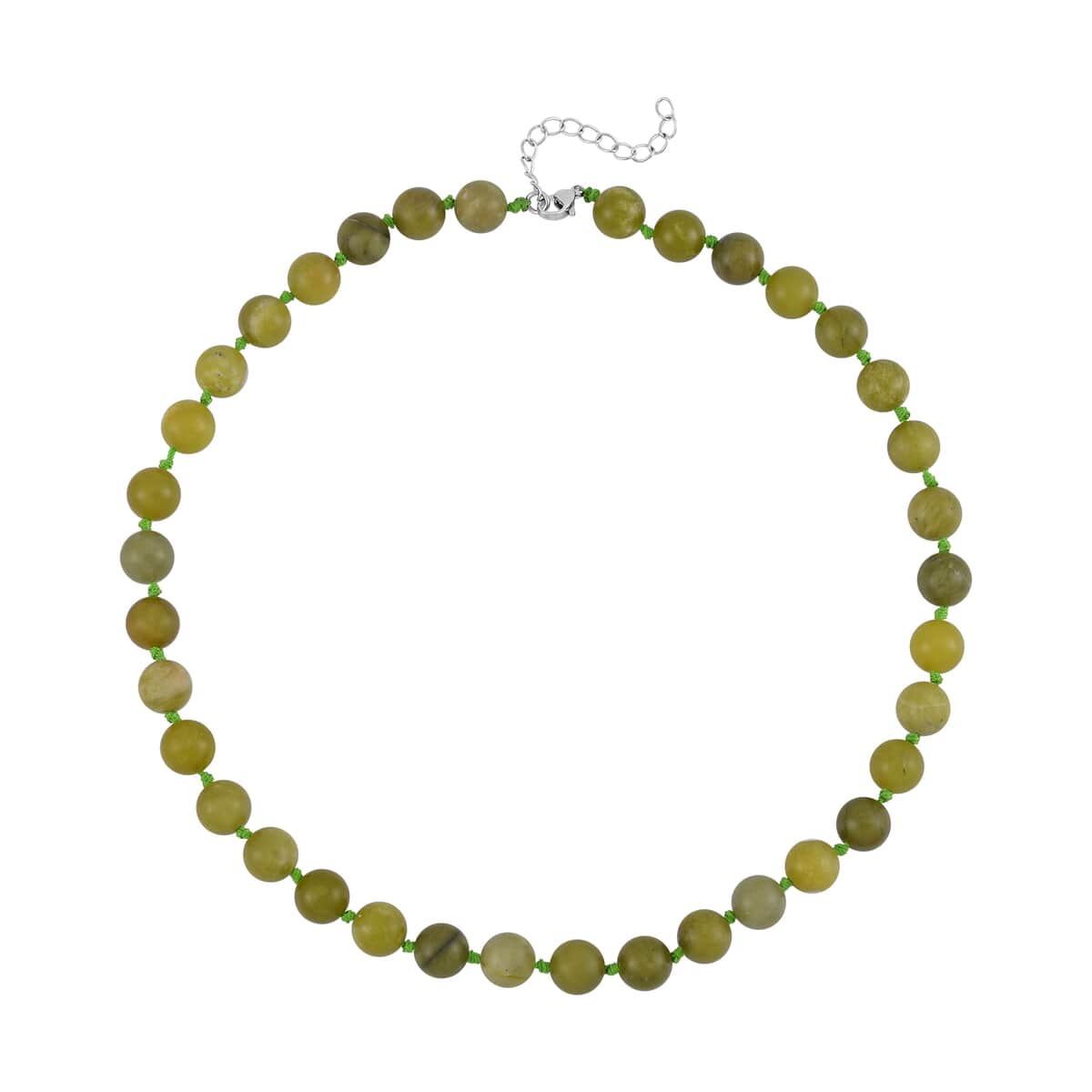 Connemara Marble Beaded Necklace 18-20 Inches in Stainless Steel 300.00 ctw image number 2