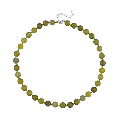 Connemara Marble Beaded Necklace 18-20 Inches in Stainless Steel 300.00 ctw
