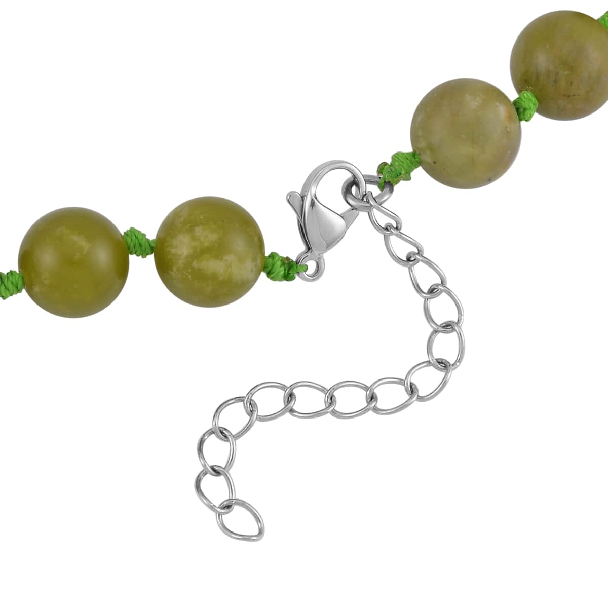 Connemara Marble Beaded Necklace 18-20 Inches in Stainless Steel 300.00 ctw image number 3