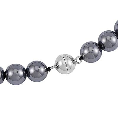 Seven Chakra Terahertz 350.00 ctw Beaded Necklace 20 Inches in Rhodium Over Sterling Silver