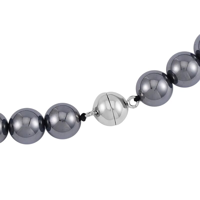 Seven Chakra Terahertz 350.00 ctw Beaded Necklace 20 Inches in Rhodium Over Sterling Silver