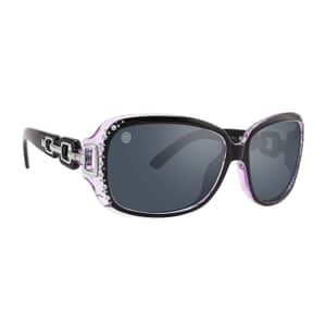 SolarX UV400 Polarized PC Women's Fashion Sunglasses with Rhinestones -Purple