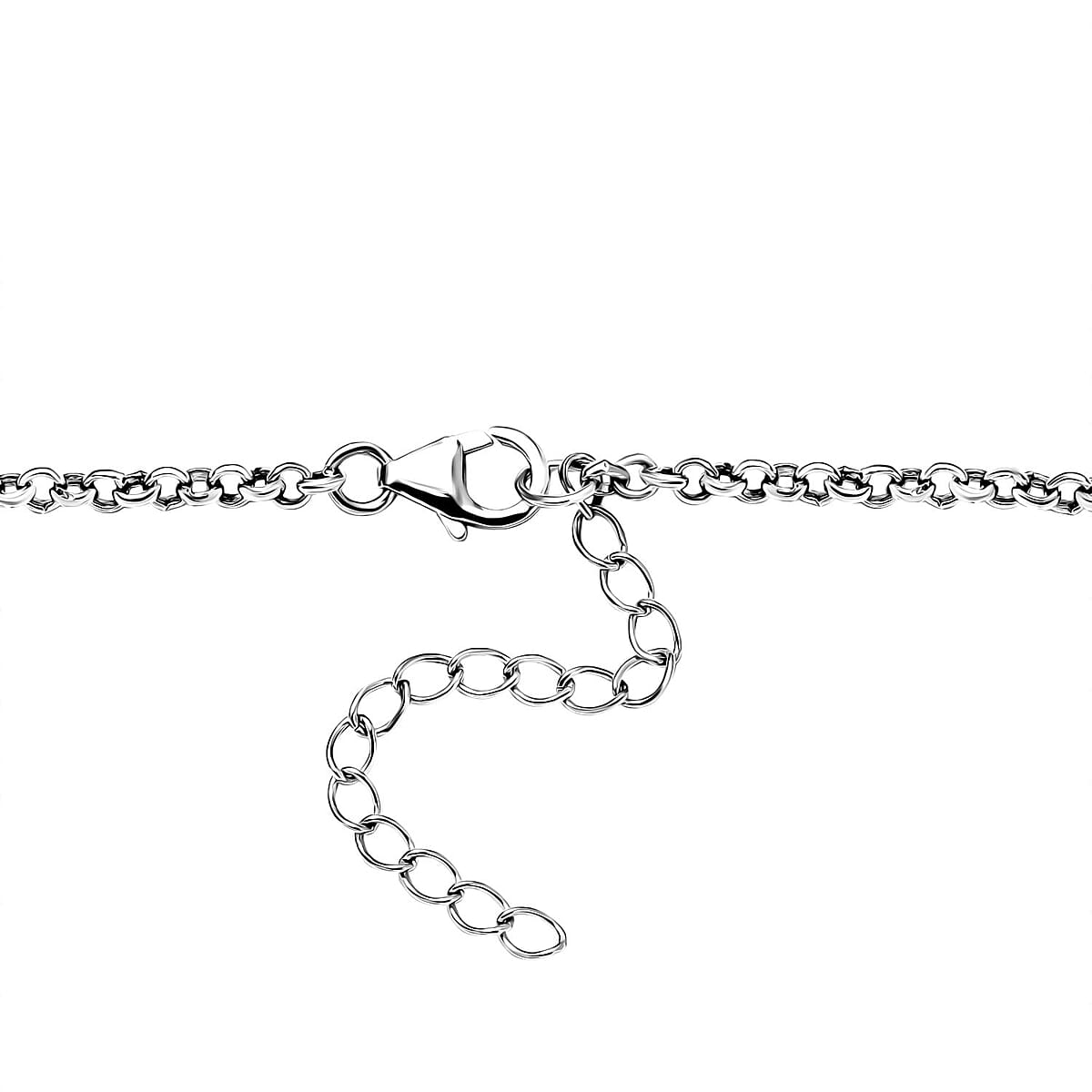 Karis Sky Blue Topaz Cross Necklace 18-20 Inches in Platinum Bond 8.50 ctw image number 4