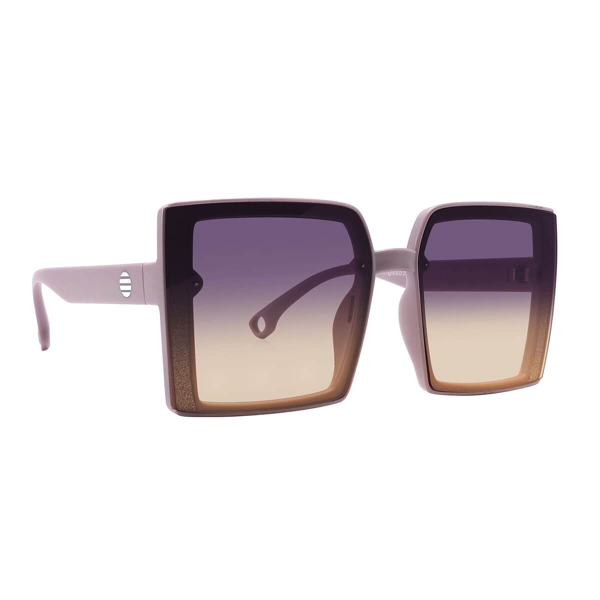 SolarX UV400 Polarized PC Women's Square Sunglasses -Lilac image number 0