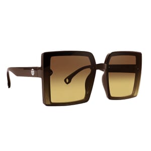 SolarX UV400 Polarized PC Women's Square Sunglasses -Brown
