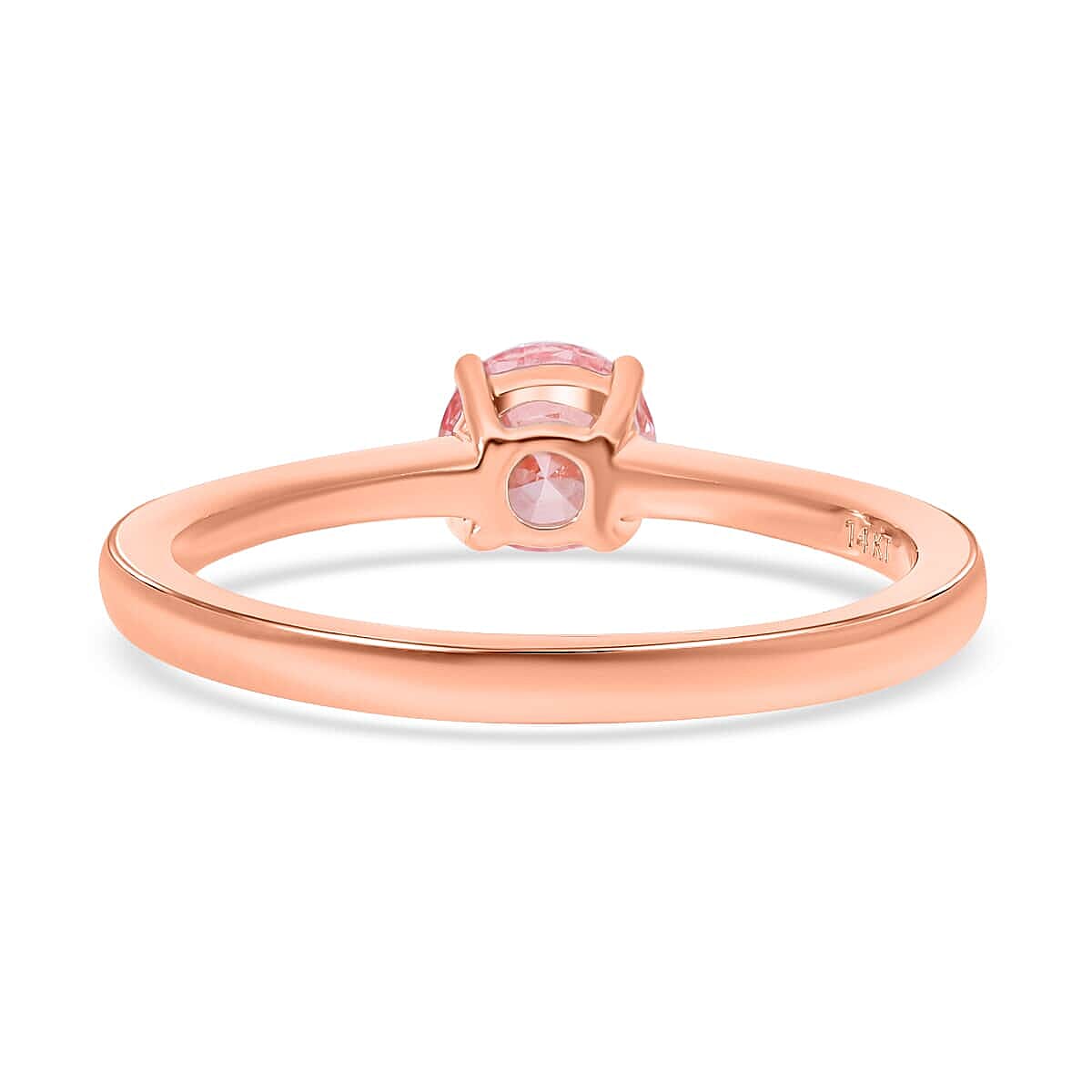 SGL Certified 14K Rose Gold Lab Grown Pink Diamond (VS) Ring (Size 7.0) 0.50 ctw image number 4