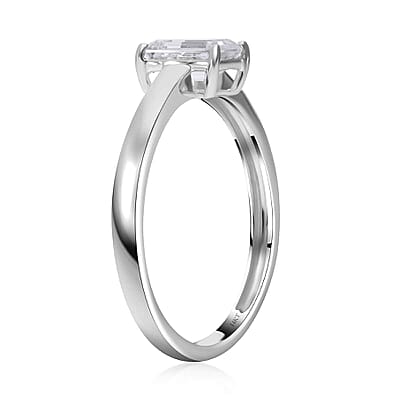  14K White Gold Luxuriant Lab Grown Diamond (F, VS) Solitaire Ring (Size 10.0) 1.00 ctw
