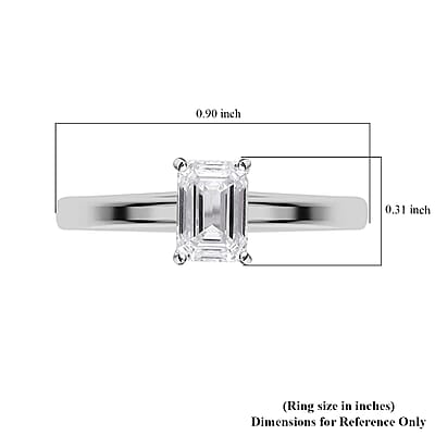  14K White Gold Luxuriant Lab Grown Diamond (F, VS) Solitaire Ring (Size 10.0) 1.00 ctw