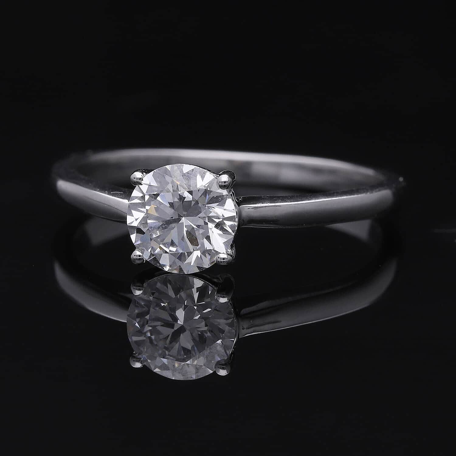 IGI Certified Luxoro 14K White Gold Luxuriant Lab Grown Diamond (F, VS) Ring (Size 10.0) 1.00 ctw