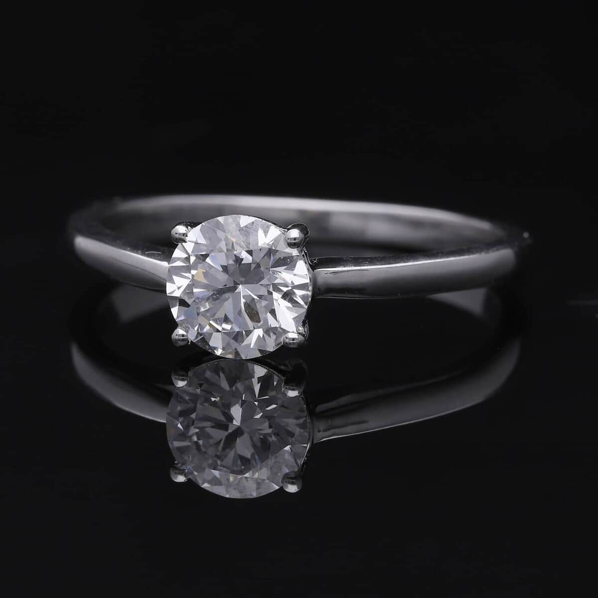 IGI Certified 14K White Gold Luxuriant Lab Grown Diamond (F, VS) Ring (Size 10.0) 1.00 ctw image number 1