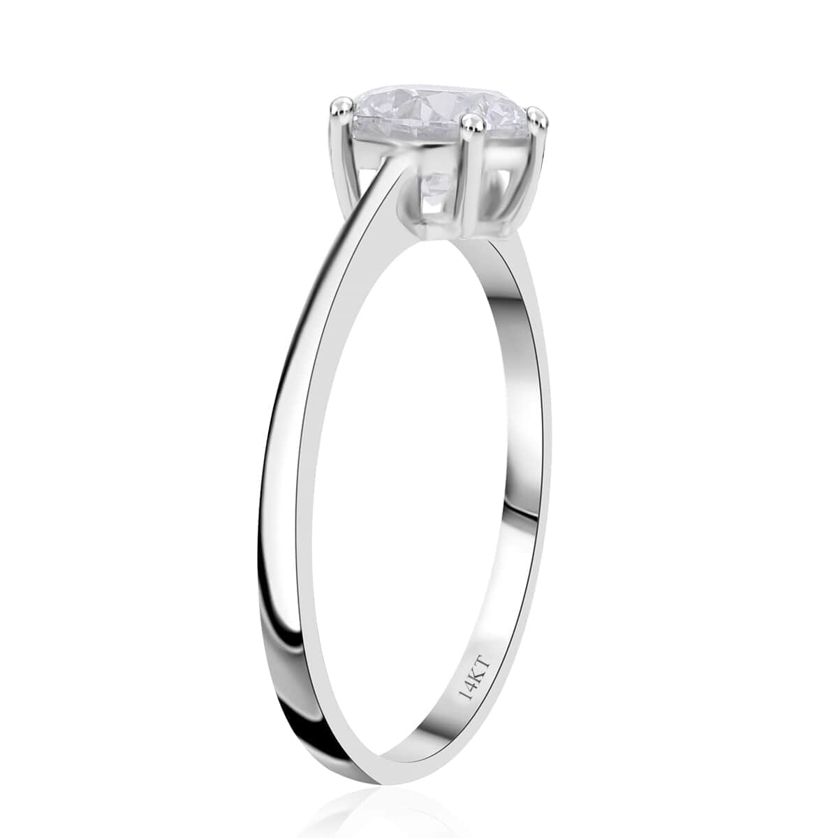 IGI Certified 14K White Gold Luxuriant Lab Grown Diamond F VS Ring (Size 8.0) 1.00 ctw image number 3