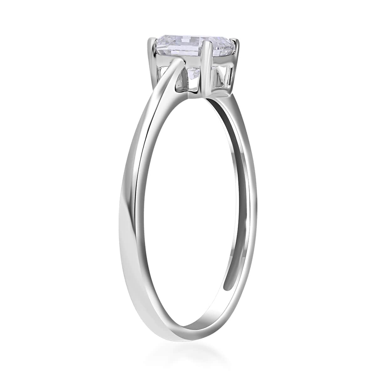 IGI Certified 14K White Gold Asscher Cut Luxuriant Lab Grown Diamond F VS Solitaire Ring (Size 8.0) 1.00 ctw image number 3