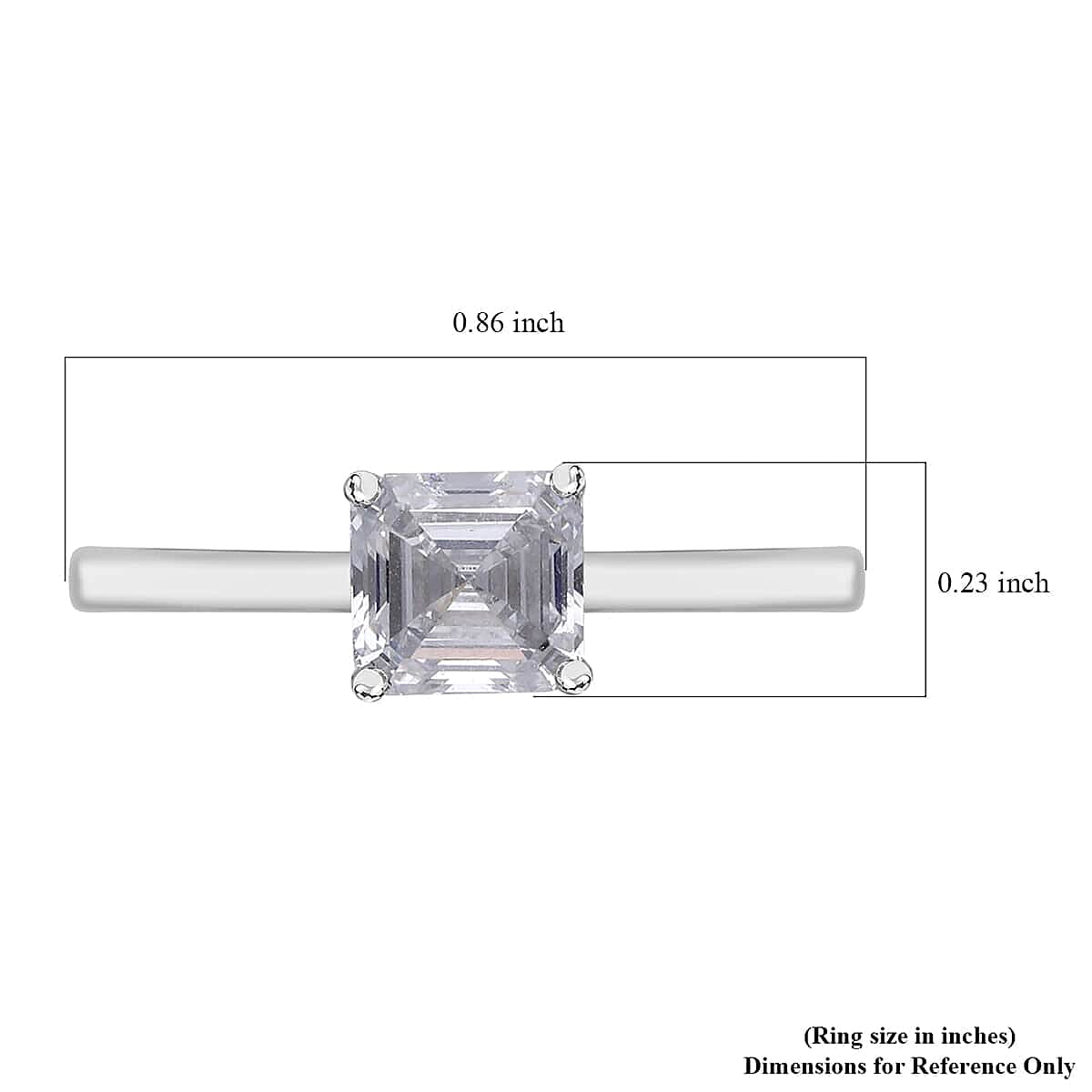 IGI Certified Luxoro 14K White Gold Asscher Cut Luxuriant Lab Grown Diamond (F, VS) Solitaire Ring (Size 10.0) 1.00 ctw