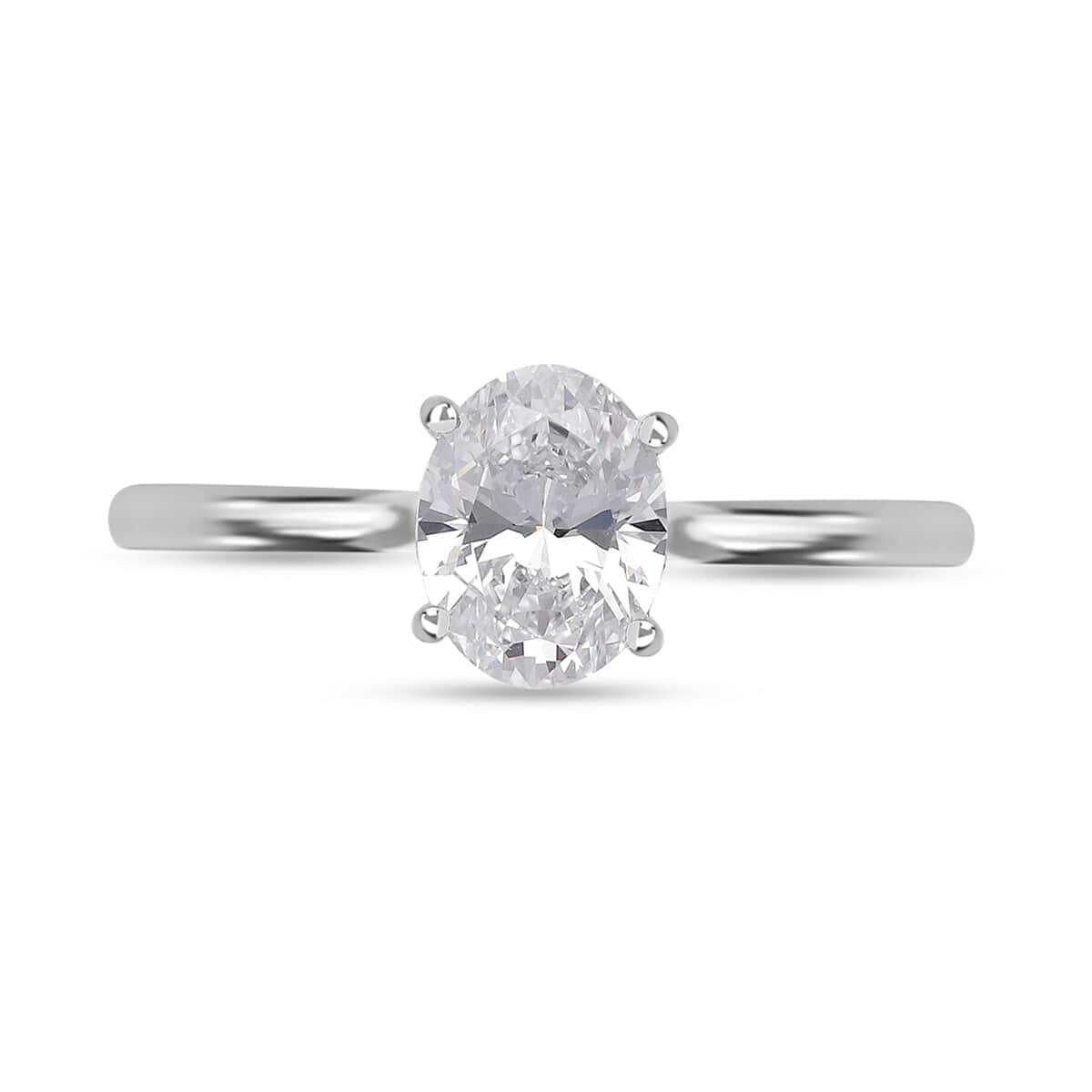 IGI Certified 14K White Gold Luxuriant Lab Grown Diamond (F, VS) Solitaire Ring (Size 8.0) 1.00 ctw image number 0