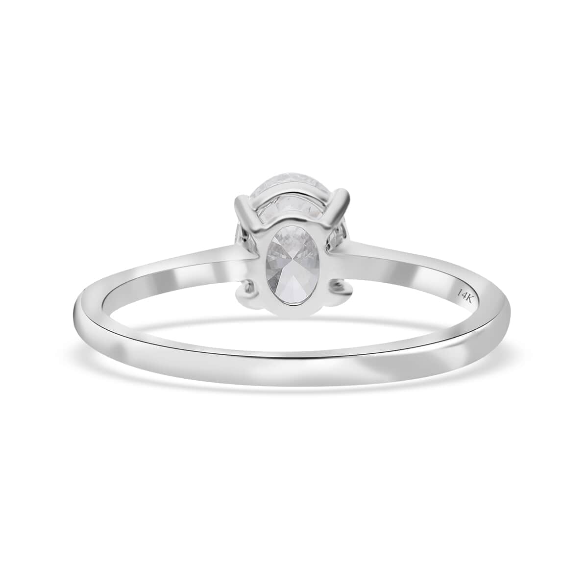 IGI Certified 14K White Gold Luxuriant Lab Grown Diamond (F, VS) Solitaire Ring (Size 8.0) 1.00 ctw image number 4