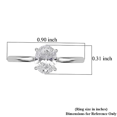 IGI Certified Luxoro 14K White Gold Luxuriant Lab Grown Diamond (F, VS) Solitaire Ring (Size 10.0) 1.00 ctw