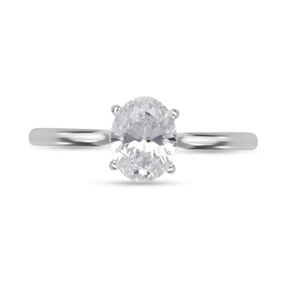 IGI Certified 14K White Gold Luxuriant Lab Grown Diamond F VS Solitaire Ring (Size 8.0) 1.00 ctw image number 0