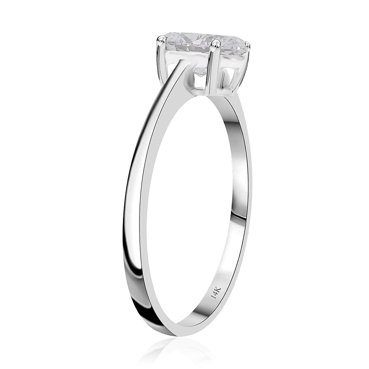 IGI Certified Luxoro 14K White Gold Luxuriant Lab Grown Diamond (F, VS) Solitaire Ring (Size 8.5) 1.00 ctw image number 3