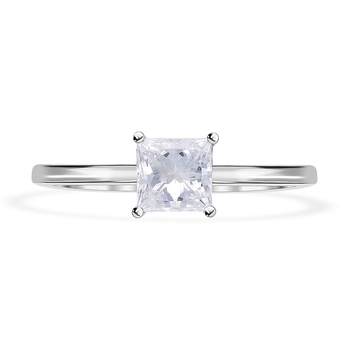 IGI Certified Luxoro 14K White Gold Princess Cut Luxuriant Lab Grown Diamond (E, VS) Solitaire Ring (Size 10.0) 1.00 ctw image number 0