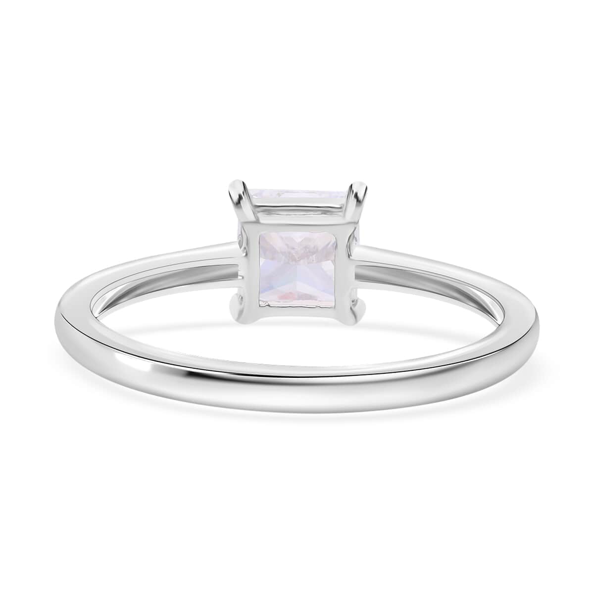 IGI Certified 14K White Gold Princess Cut Luxuriant Lab Grown Diamond E VS Solitaire Ring (Size 8.0) 1.00 ctw image number 4