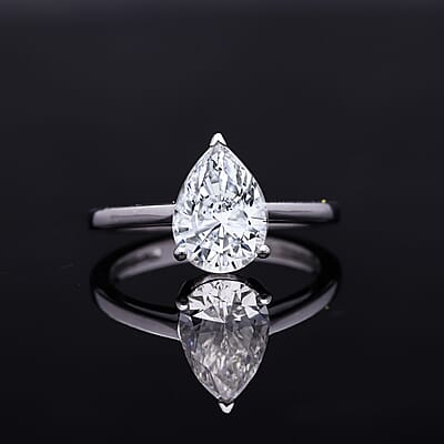IGI Certified 14K White Gold Luxuriant Lab Grown Diamond (E-VS1) Solitaire Ring (Size 10.0) 1.00 ctw