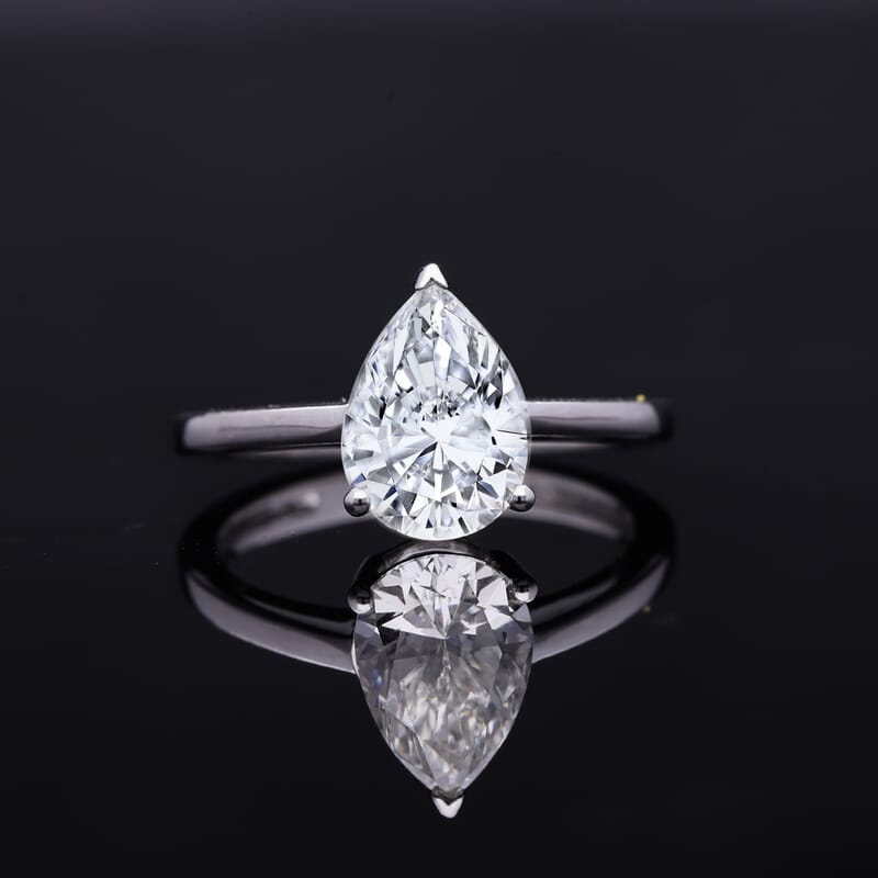 IGI Certified 14K White Gold Luxuriant Lab Grown Diamond (E-VS1) Solitaire Ring (Size 10.0) 1.00 ctw