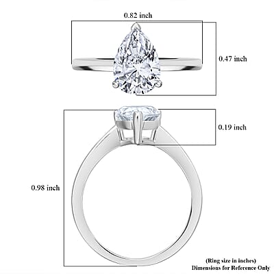 IGI Certified 14K White Gold Luxuriant Lab Grown Diamond (E-VS1) Solitaire Ring (Size 10.0) 1.00 ctw
