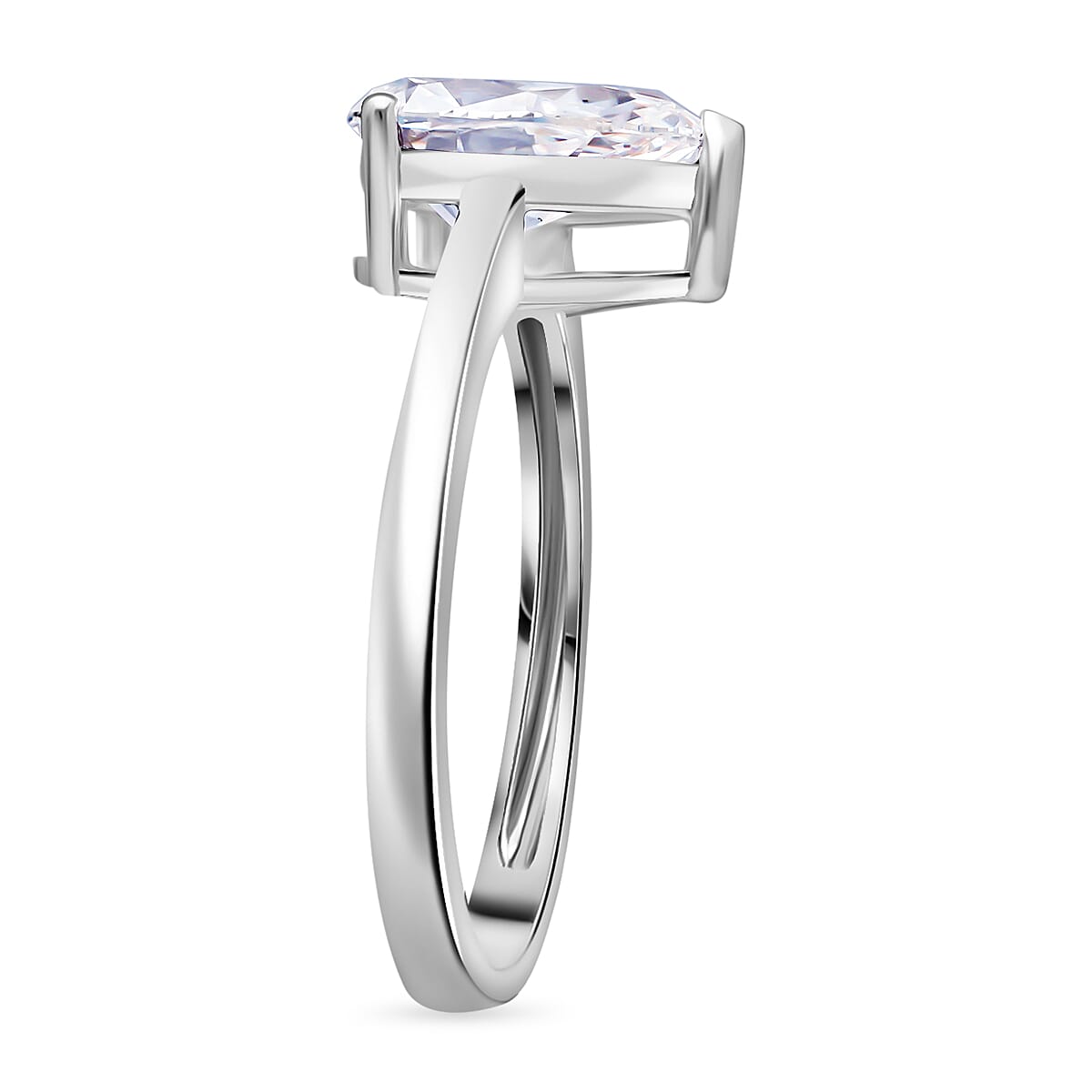 IGI Certified 14K White Gold Luxuriant Lab Grown Diamond (E-VS1) Solitaire Ring (Size 8.5) 1.00 ctw image number 3
