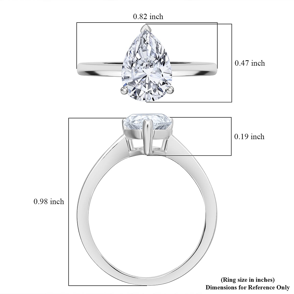 IGI Certified 14K White Gold Luxuriant Lab Grown Diamond (E-VS1) Solitaire Ring (Size 8.5) 1.00 ctw image number 5