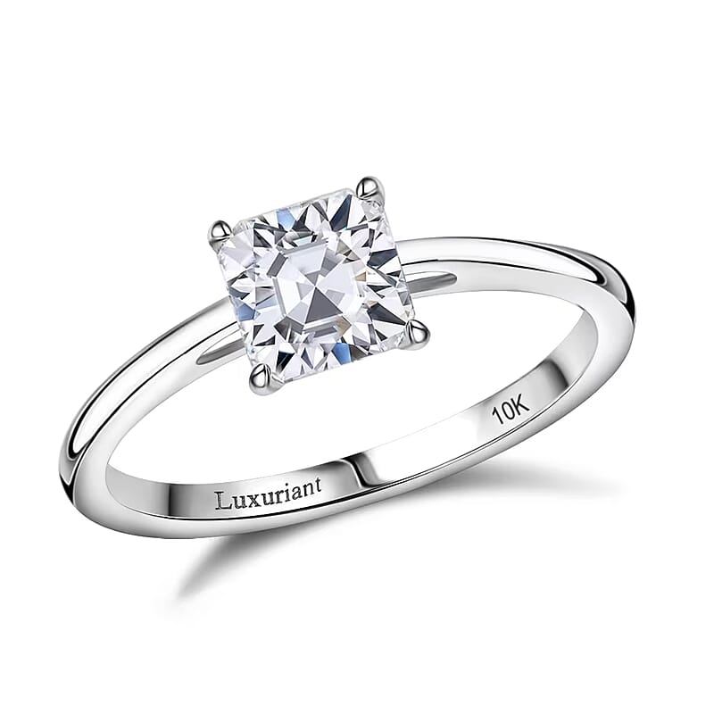 IGI Certified 14K White Gold Luxuriant Lab Grown Diamond (VS) Solitaire Ring (Size 10.0) 1.00 ctw